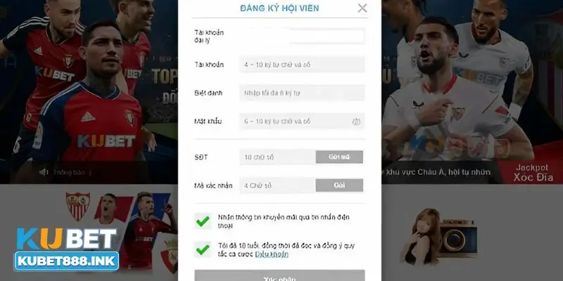 Đăng ký cá cược tại nền tảng